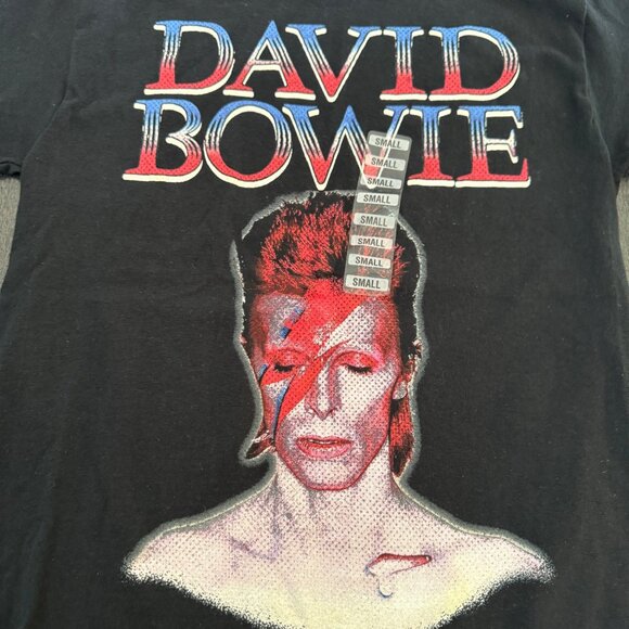 David Bowie Official Edition 100% Cotton Black SS T-Shirt, Size S NWT - Picture 3 of 6